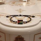 Palestine handmade Unisex adjustable colored wood flag design rope bracelet