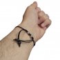 Palestine handmade Unisex adjustable colored wood flag design rope bracelet