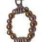 Handmade Unisex Palestine coin Gold & Silver  beaded Fashion Keychain