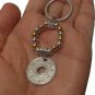 Handmade Unisex Palestine coin Gold & Silver  beaded Fashion Keychain