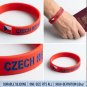 Bundle & Save Pcs Of (2) Red Czech Republic Flag Silicone Wristband Bracelet