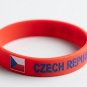 Bundle & Save Pcs Of (2) Red Czech Republic Flag Silicone Wristband Bracelet