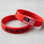 Bundle & Save Pcs Of (2) MALAYSIA Flag Silicone Wristband Red Bracelet.