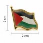 Set Of (2) Pcs Elegant Palestine Colored Flag Lapel Pin Brooch 2 x 2cm