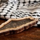 Handcrafted Map of Palestine Wooden Keychain with Arabic Calligraphy Handcrafted Map of Palestine Wooden Keychain with Arabic Calligraphy