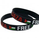 (2) Palestine Save Gaza Unisex rubber black Flag bracelet wristband (2) Palestine Save Gaza Unisex rubber black Flag bracelet wristband