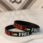 (2) Palestine Save Gaza Unisex rubber black Flag bracelet wristband