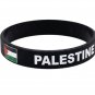 Bundle & Save Pcs Of (2) Unisex Wristband – Palestine Flag Design Black Rubber