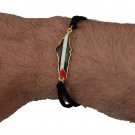 Palestine Unisex handmade Chamois black Rope gold frame map design bracelet Palestine Unisex handmade Chamois black Rope gold frame map design bracelet