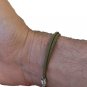 Palestine Unisex handmade Chamois green Rope silver frame map design bracelet