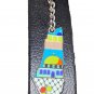 Palestine multicolor  Map design Metal keychain