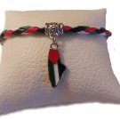 Palestine Unisex  colouerd map design rope bracelet wristband