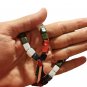 Handmade Palestinian Map Pendant Necklace with Multi-Colored  fancy acrylic Beads
