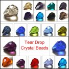 Teardrop Faceted Crystal Rhinestone Glass Loose Spacer Beads 7x5mm 12x8mm U Pick