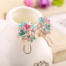 Fashion 1 pair Women Lady Elegant Flower Pearl Rhinestone Ear Stud Earrings Hot