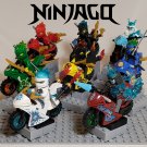 NINJAGO Motorcycles LOYD Garmadon Jay Walker Minifigures set of 8 USA Seller Kids Toys Gifts