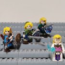 Set of 4 Link & Princess Legend of Zelda MOC MiniFigure Bricks Toys-US Seller