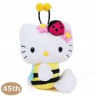 Hello Kitty Plush 45th Memorial Plush Stuffed Doll Bee Sanrio Japan w/Tracking #