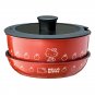 4pcs Set Pot Frying Pan Glass Lid Detachable Handle Hello Kitty Sanrio Tracking#