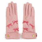 My Melody Cable Knit Gloves (Touch Panel Compatible) Sanrio Japan w/Tracking #