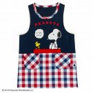 Snoopy Peanuts Orchid Apron Check Kawaii Goods