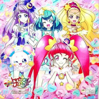 Only3 StarTwinkle Precure Table Napkin Big Lunch Cloth Furoshiki Heart Tracking
