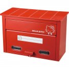 Hello Kitty Steel Mailbox Red Made in Japan Sanrio Japan w/Tracking #