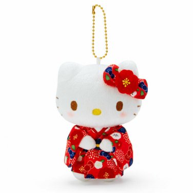 Only 1 Strap Mascot Plush Stuffed Doll Plum Kimono Hello Kitty Sanrio Tracking #