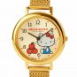 Hello Kitty Watch Mesh Band Gold Made in Japan Sanrio Japan Official Tracking #