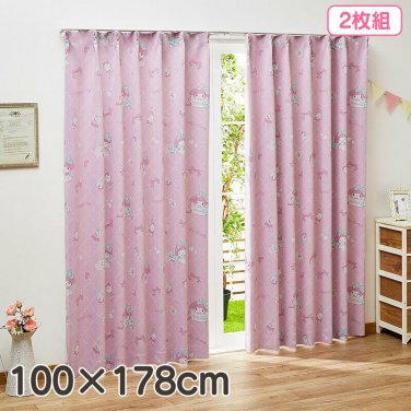 My Melody Blackout Curtains Left Right Set 100x178cm Sanrio w/Tracking # Japan