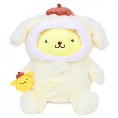 Pompompurin Plush Stuffed Doll Fluffy Hoodie Sanrio Japan Kawaii w/ Tracking #