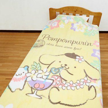 Pompompurin Cotton Blanket Flower Sanrio Japan Made in Japan Kawaii w/Tracking #