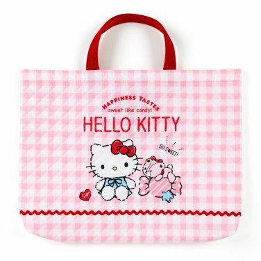 Hello Kitty Quilting Handbag (CANDY) Sanrio Japan Official Goods w/Tracking #