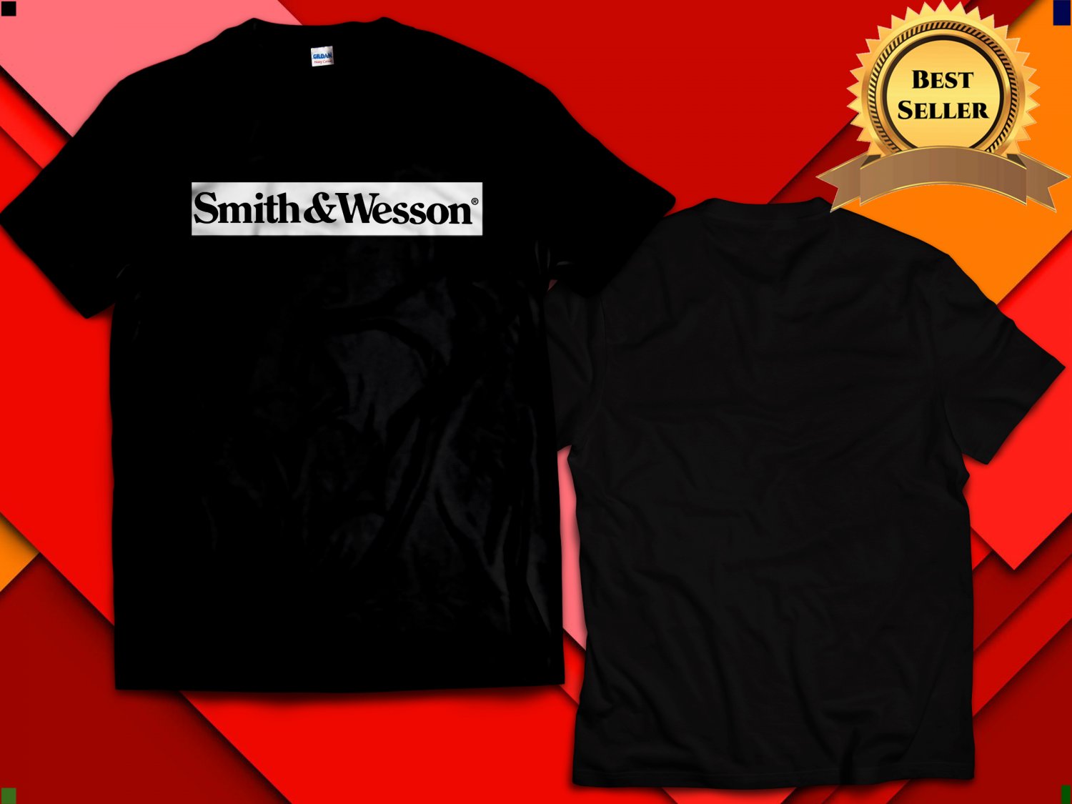 Smith and Wesson Logo black white Gildan T Shirt S-2XL free shipping