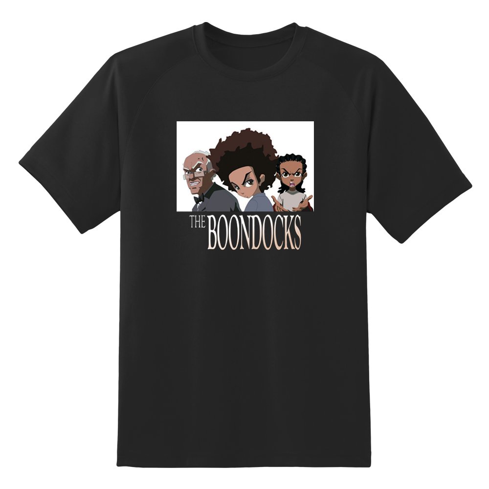 The Boondocks Sitcom Cartoon Logo Gildan T Shirt S-2XL free shipping