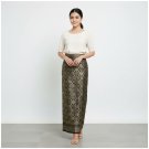 New SONGKET PALEMBANG Cream Exclusive Traditional Wrap Skirt Indonesia