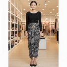 New Black Flower Exclusive Traditional Wrap Skirt Indonesia