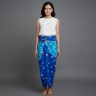New Lilit Jumputan Gel Blue Exclusive Traditional Wrap Skirt Indonesia
