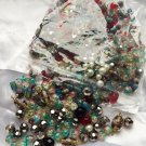 240g mixed glass beads lot .. lampwork faceted crackle 4mm to 10mm