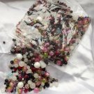 Bag of mixed glass beads lot .. Czech Indian crackle 4mm to 15mm weighs 350g