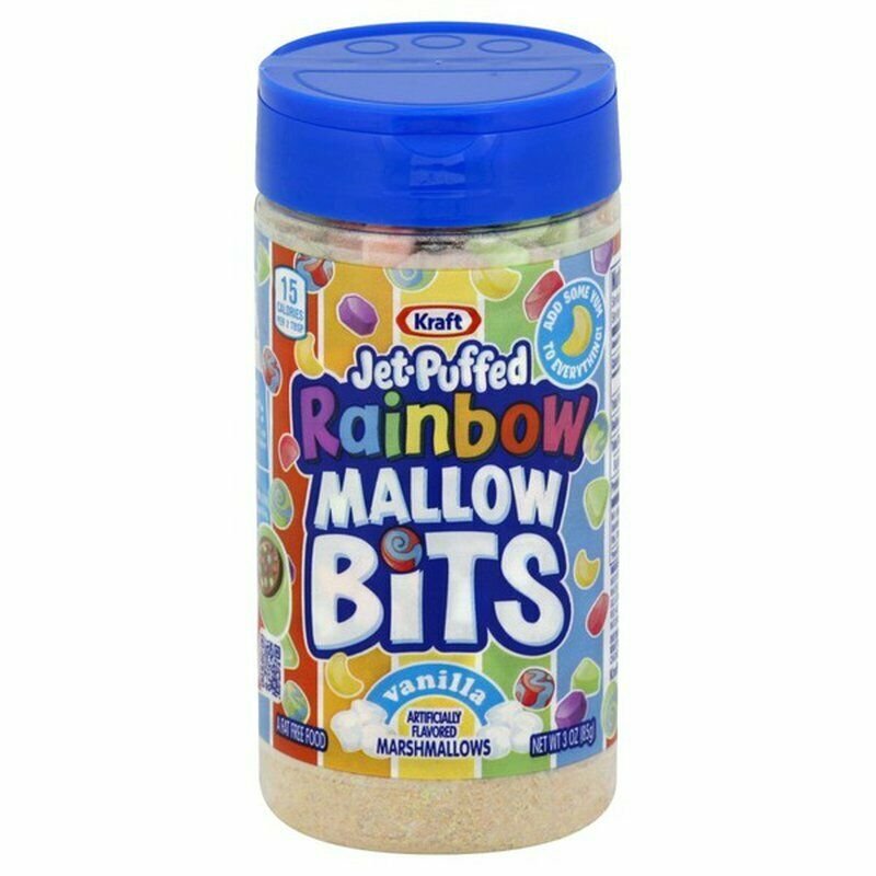 Kraft Jet Puffed Rainbow Vanilla Marshmallow Mallow Bits 3 oz Treat