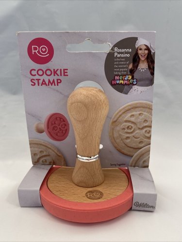 Rosanna Pansino Nerdy Nummies Cookie Stamp by Wilton - Pink Wood