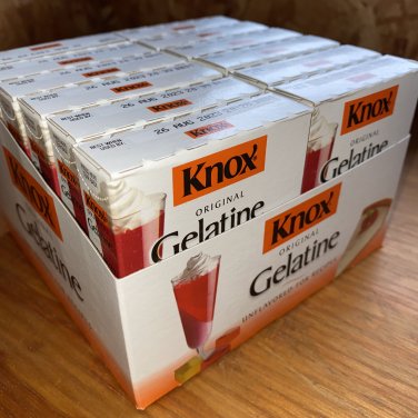 Knox Original Unflavored Gelatin 1oz Boxes, Pack of 12 (48 Packets)
