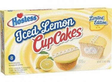 Hostess Iced Lemon Cupcakes - FAST SHIPPING. Limited Addition