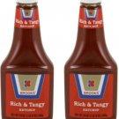 Brooks Rich & Tangy Ketchup 24 oz Squeeze Bottles  2 Bottles