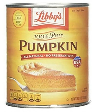 Libby's 100% Pure Pumpkin 29 oz Ea - All Natural  - No Preservatives