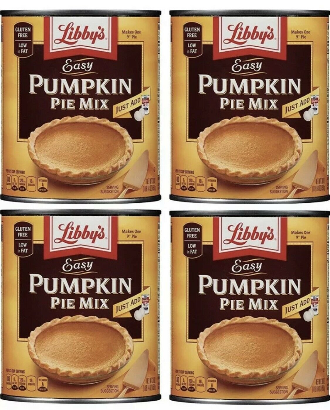 Libbys Pumpkin Pie Mix 4 Cans 30 Oz Gluten Free 4 Pack