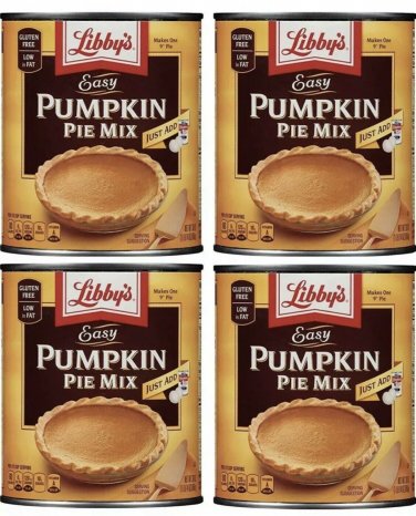 Libbys Pumpkin Pie Mix 4 Cans 30 oz Gluten Free 4 pack