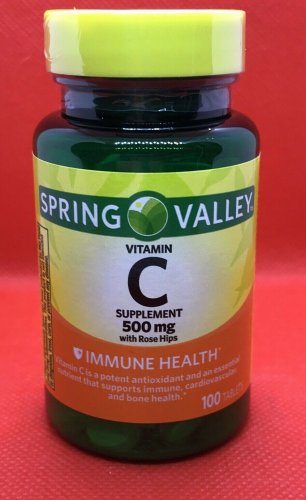 Spring Valley Vitamin C 500mg Rose Hips IMMUNE HEALTH Supplement 100 Tablets NEW