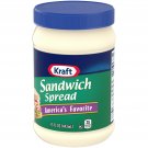 Kraft Sandwich Spread Relish- America's Favorite - 15 oz Relish Jar Mayonnaise